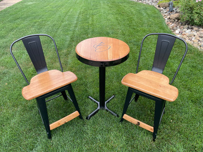 Counter height Barrel Table and Chairs