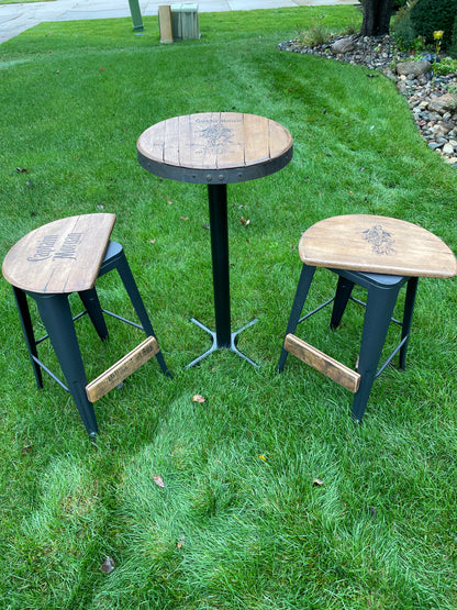 Pub Table with Swivel Stools