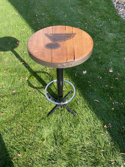 Pub style barrel table with Footrest