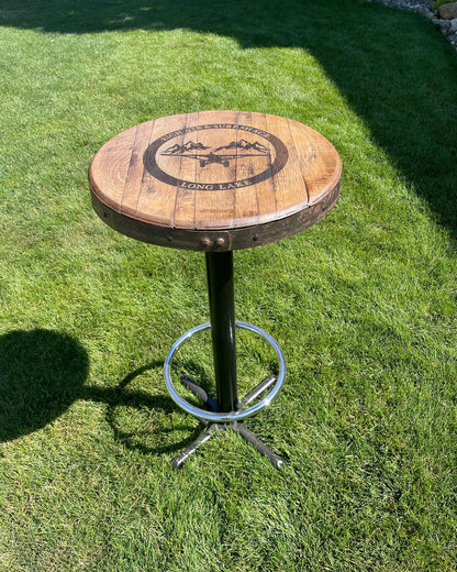 Pub style barrel table with Footrest