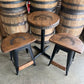 Counter height Barrel Table and Stools