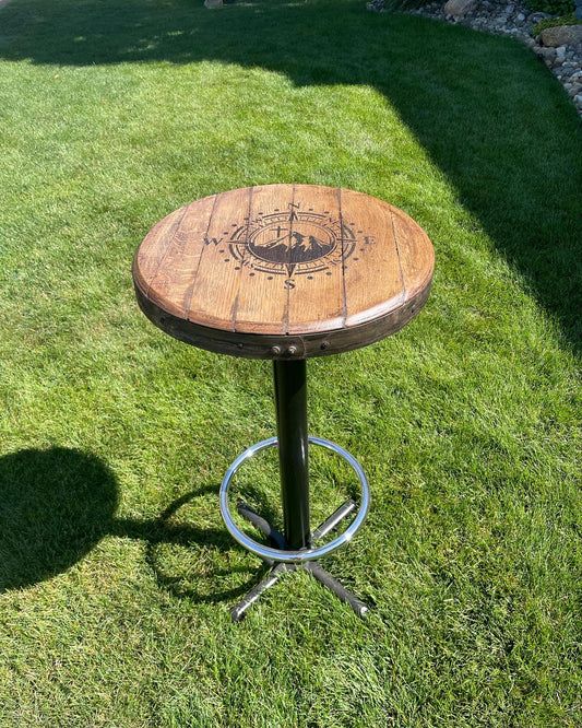 Pub style barrel table with Footrest